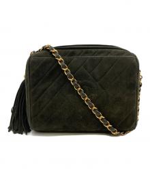 CHANEL（シャネル）の古着「スエードフリンジチェーンショルダーバッグ」｜オリーブ