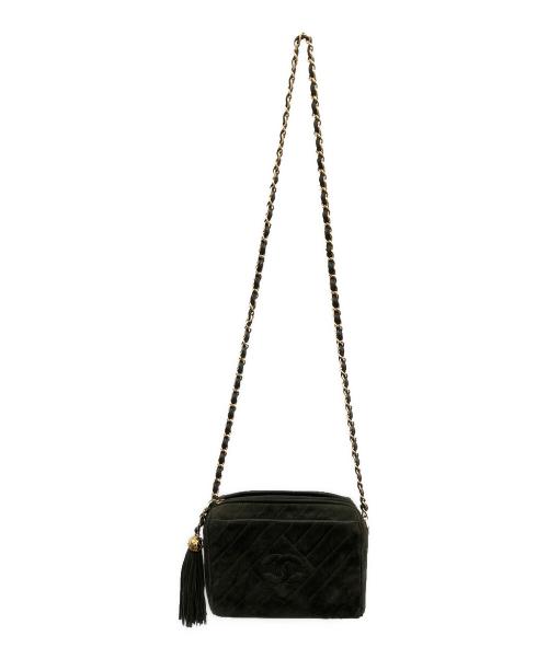 CHANEL（シャネル）CHANEL (シャネル) スエードフリンジチェーンショルダーバッグ オリーブの古着・服飾アイテム
