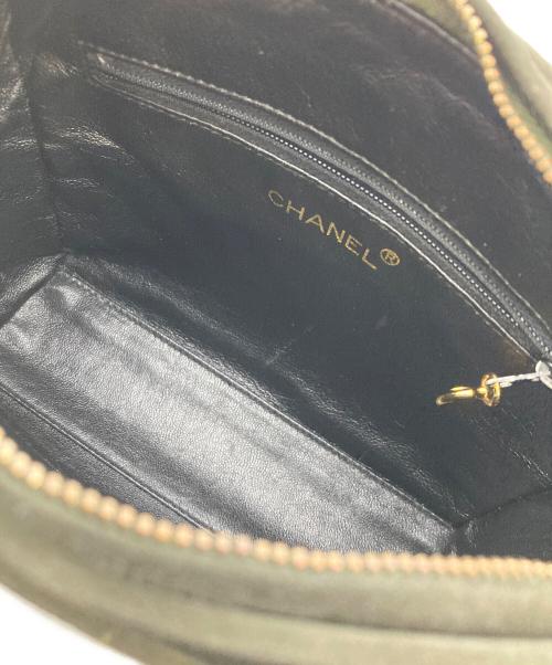 CHANEL（シャネル）CHANEL (シャネル) スエードフリンジチェーンショルダーバッグ オリーブの古着・服飾アイテム