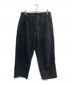 blurhms ROOTSTOCKブラームスルーツストック）の古着「Cotton Linen Work 43 Pants」｜ブラック