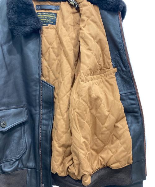 HOUSTON（ヒューストン）HOUSTON (ヒューストン) G-1レザージャケット ブラウン サイズ:40Rの古着・服飾アイテム