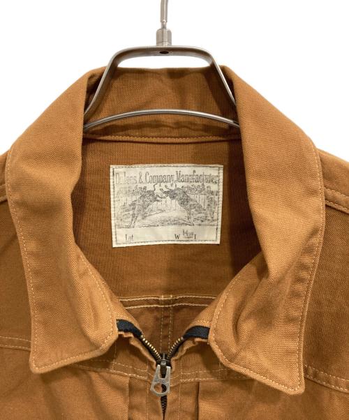 DALEES&CO（ダリーズ＆コー）DALEES&CO (ダリーズ＆コー) 81B 30s DUCK ZIP JACKET ダックジップジャケット ブラウン サイズ:14 1/2の古着・服飾アイテム