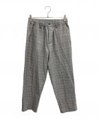 clubhausクラブハウス）の古着「Soglia Center Press Easy Pants」｜グレー
