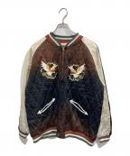 HOUSTONヒューストン）の古着「INTAGE WASH RAYON SOUVENIR JACKET」｜ブラック