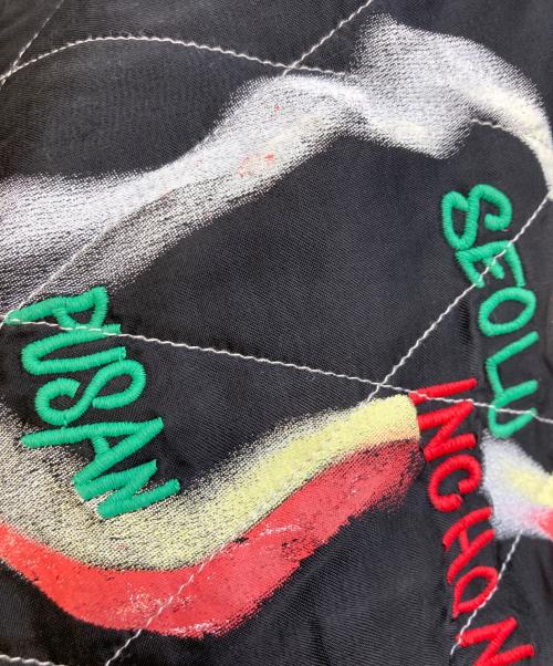 HOUSTON（ヒューストン）HOUSTON (ヒューストン) INTAGE WASH RAYON SOUVENIR JACKET ブラック サイズ:XX-LARGEの古着・服飾アイテム