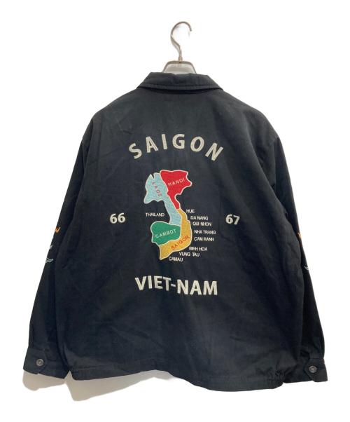 HOUSTON（ヒューストン）HOUSTON (ヒューストン) VINTAGE WASH VIETNAM JACKET ブラック サイズ:XX-LARGEの古着・服飾アイテム