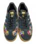 中古・古着 adidas (アディダス) ガゼル ボールド リバティ ロンドン フローラル エンブロイダリー ブラック サイズ:23.5cm/US6.5/UK5/FR38 未使用品：10000円