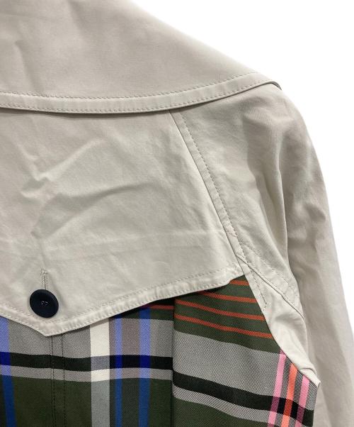 Diagram（ダイアグラム）Diagram (ダイアグラム) 配色チェックトレンチコート ベージュ サイズ:36の古着・服飾アイテム