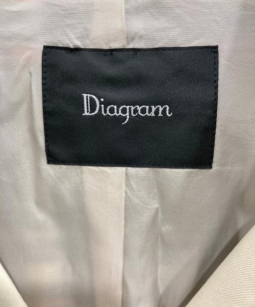 Diagram（ダイアグラム）Diagram (ダイアグラム) 配色チェックトレンチコート ベージュ サイズ:36の古着・服飾アイテム