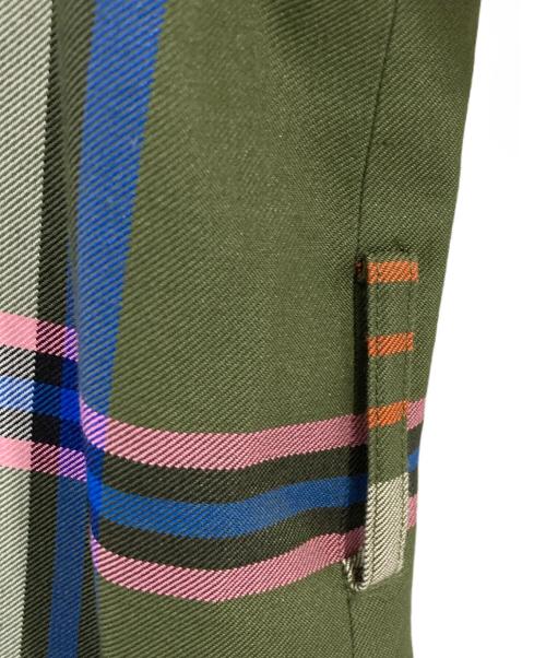 Diagram（ダイアグラム）Diagram (ダイアグラム) 配色チェックトレンチコート ベージュ サイズ:36の古着・服飾アイテム