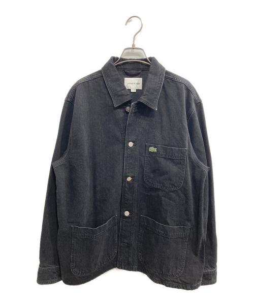 LACOSTE（ラコステ）LACOSTE (ラコステ) ヘビーオンスデニムジャケット ブラック サイズ:MLの古着・服飾アイテム