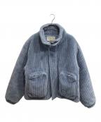 martin kimマーティンキム）の古着「OUT POCKET FUZZY PUFFER JUMPER」｜ブルー