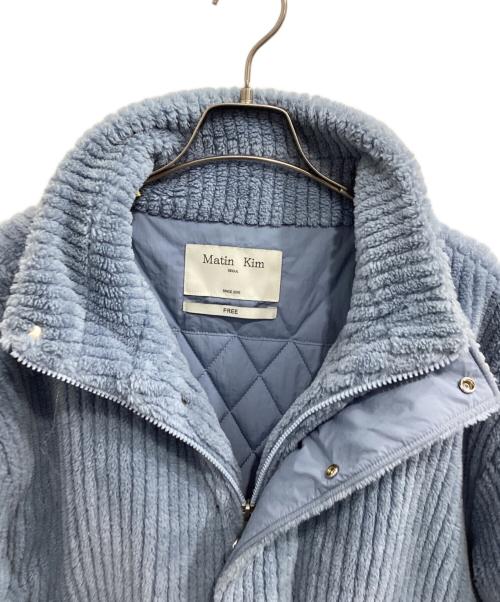 martin kim（マーティンキム）Martin Kim (マーティンキム) OUT POCKET FUZZY PUFFER JUMPER ブルー サイズ:FREEの古着・服飾アイテム