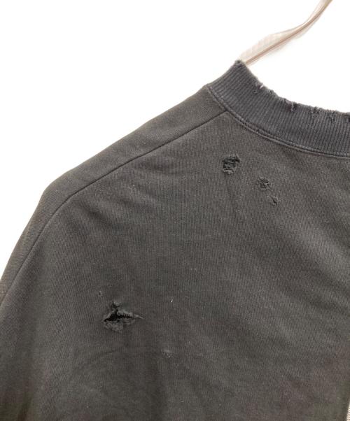 SHINYA KOZUKA（シンヤコズカ）SHINYA KOZUKA (シンヤコズカ) DAMAGED ORDINARY GIANT CREW ブラック サイズ:Ｍの古着・服飾アイテム