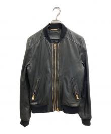 DOLCE & GABBANA（ドルチェ＆ガッバーナ）の古着「ツインジップレザージャケット」｜ブラック