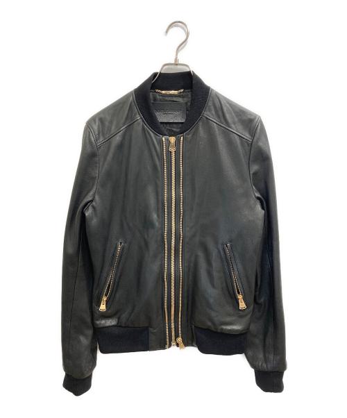 DOLCE & GABBANA（ドルチェ＆ガッバーナ）DOLCE & GABBANA (ドルチェ＆ガッバーナ) ツインジップレザージャケット ブラック サイズ:48の古着・服飾アイテム