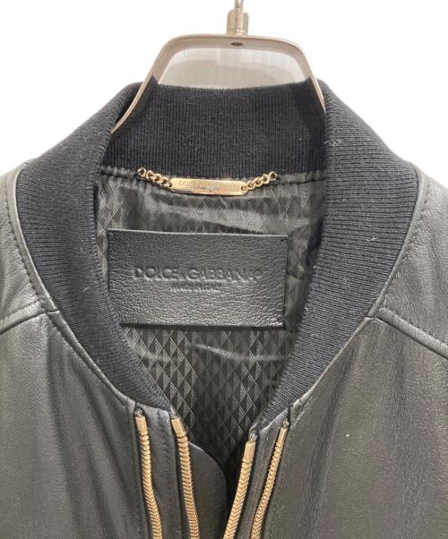 DOLCE & GABBANA（ドルチェ＆ガッバーナ）DOLCE & GABBANA (ドルチェ＆ガッバーナ) ツインジップレザージャケット ブラック サイズ:48の古着・服飾アイテム
