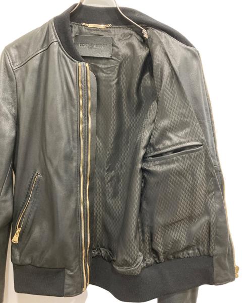DOLCE & GABBANA（ドルチェ＆ガッバーナ）DOLCE & GABBANA (ドルチェ＆ガッバーナ) ツインジップレザージャケット ブラック サイズ:48の古着・服飾アイテム