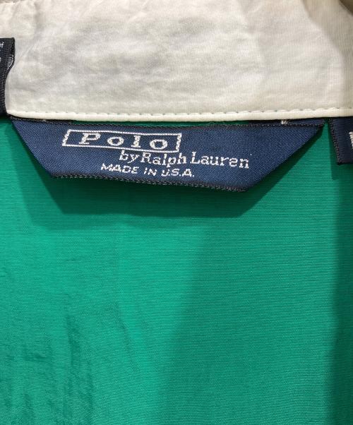 POLO RALPH LAUREN（ポロ・ラルフローレン）POLO RALPH LAUREN (ポロ・ラルフローレン) ナイロンスイングトップ グリーン サイズ:Mの古着・服飾アイテム
