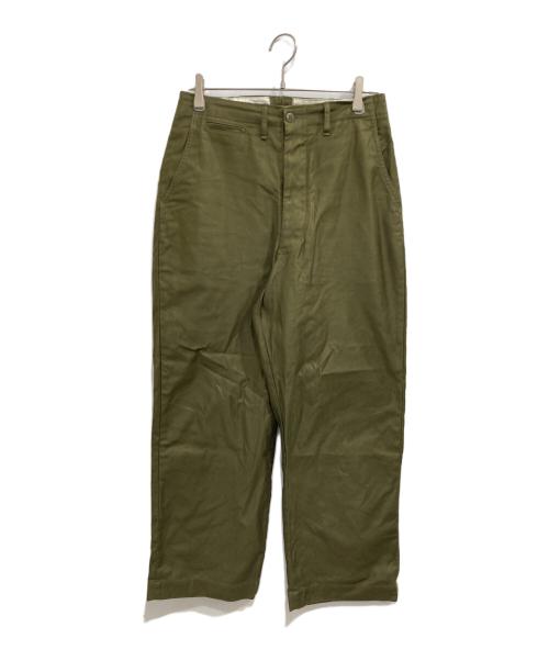 CIOTA（シオタ）CIOTA (シオタ) スビンコットン バックサテン ベイカーパンツ オリーブ サイズ:4の古着・服飾アイテム