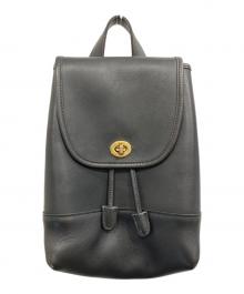 COACH（コーチ）の古着「レザーリュック」｜ブラック