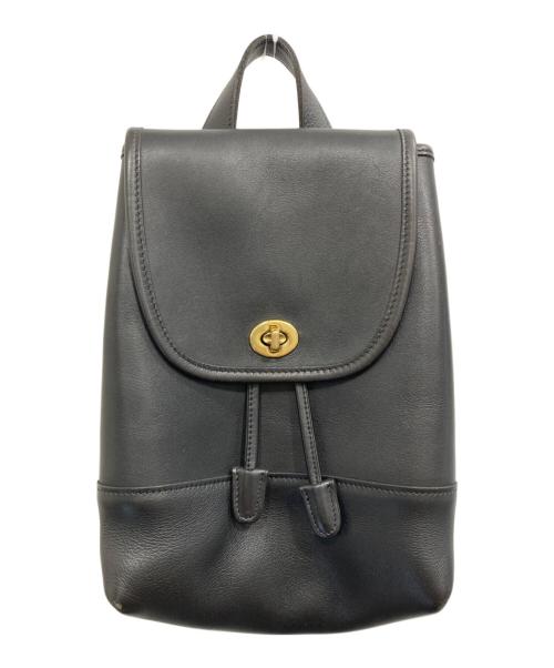 COACH（コーチ）COACH (コーチ) レザーリュック ブラックの古着・服飾アイテム