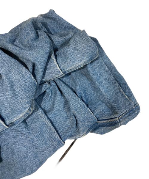 VIAVANDA（ヴィアヴァンダ）viavanda (ヴィアヴァンダ) OVERLAP TUCK DENIM PANTS インディゴ サイズ:Mの古着・服飾アイテム