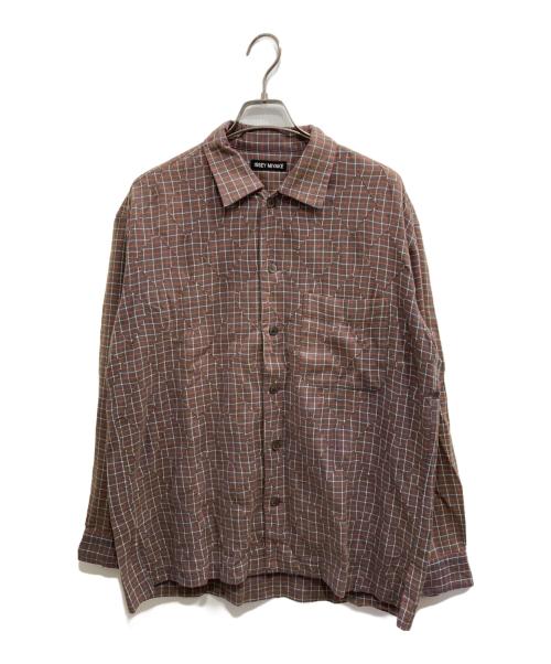 ISSEY MIYAKE（イッセイミヤケ）ISSEY MIYAKE (イッセイミヤケ) キルティングチェックシャツ グレー サイズ:3の古着・服飾アイテム