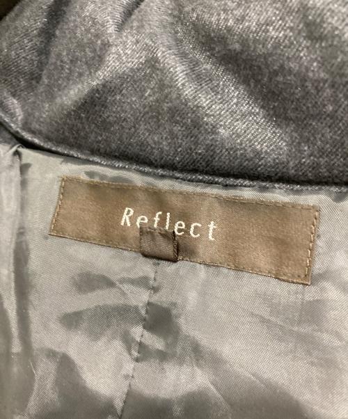 ReFLEcT（リフレクト）ReFLEcT (リフレクト) スタンドカラーフーデッドロングダウンコート グレー サイズ:9の古着・服飾アイテム