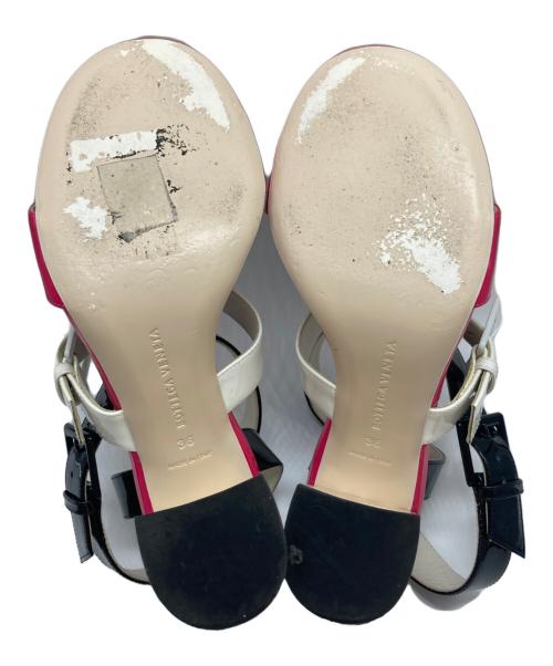 BOTTEGA VENETA（ボッテガベネタ）BOTTEGA VENETA (ボッテガベネタ) エナメルストラップサンダル ピンク サイズ:23㎝の古着・服飾アイテム