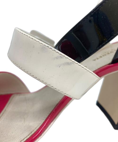 BOTTEGA VENETA（ボッテガベネタ）BOTTEGA VENETA (ボッテガベネタ) エナメルストラップサンダル ピンク サイズ:23㎝の古着・服飾アイテム