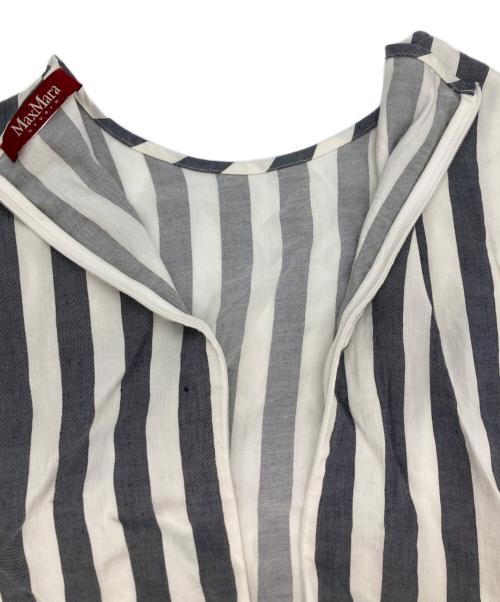 Max Mara Studio（マックスマーラ ストゥディオ）Max Mara Studio (マックスマーラ ストゥディオ) リネン混半袖ワンピース ホワイト サイズ:Lの古着・服飾アイテム