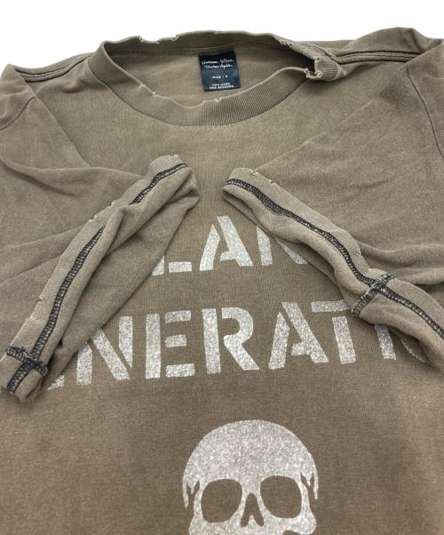 NUMBER (N)INE（ナンバーナイン）NUMBER (N)INE (ナンバーナイン) プリントTシャツ カーキ サイズ:3の古着・服飾アイテム