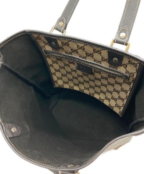 GUCCI（グッチ）GUCCI (グッチ) GGクリスタルトートバッグ ベージュの古着・服飾アイテム