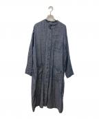 mizuiro-indミズイロインド）の古着「リネンワンピース」｜インディゴ