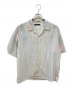 08circusサーカス）の古着「マーブル柄シャツ」｜グリーン×ピンク