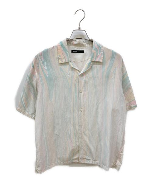 08circus（サーカス）08circus (サーカス) マーブル柄シャツ グリーン×ピンク サイズ:SIZE Mの古着・服飾アイテム