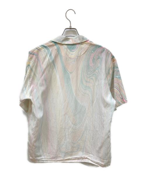 08circus（サーカス）08circus (サーカス) マーブル柄シャツ グリーン×ピンク サイズ:SIZE Mの古着・服飾アイテム