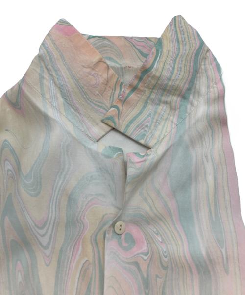 08circus（サーカス）08circus (サーカス) マーブル柄シャツ グリーン×ピンク サイズ:SIZE Mの古着・服飾アイテム