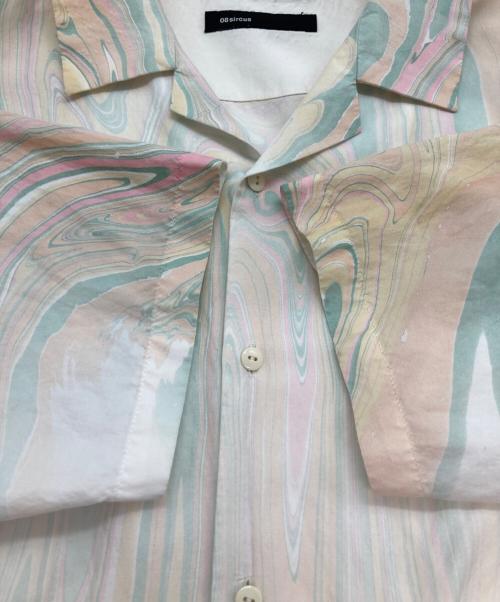 08circus（サーカス）08circus (サーカス) マーブル柄シャツ グリーン×ピンク サイズ:SIZE Mの古着・服飾アイテム