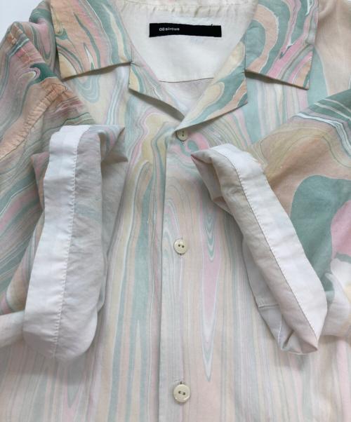 08circus（サーカス）08circus (サーカス) マーブル柄シャツ グリーン×ピンク サイズ:SIZE Mの古着・服飾アイテム