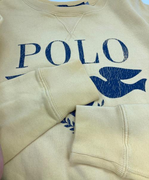 POLO RALPH LAUREN（ポロ・ラルフローレン）POLO RALPH LAUREN (ポロ・ラルフローレン) ピースラブプリントスウェット イエロー サイズ:XSの古着・服飾アイテム