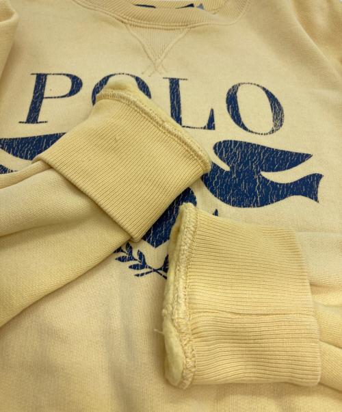 POLO RALPH LAUREN（ポロ・ラルフローレン）POLO RALPH LAUREN (ポロ・ラルフローレン) ピースラブプリントスウェット イエロー サイズ:XSの古着・服飾アイテム