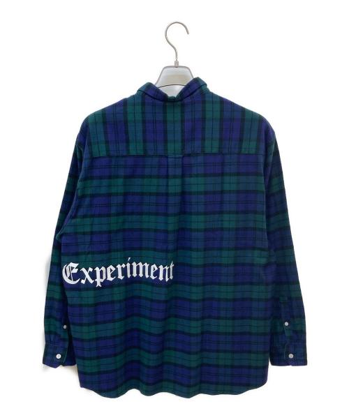 uniform experiment（ユニフォームエクスペリメント）uniform experiment (ユニフォームエクスペリメント) ネルチェックシャツ グリーン×ブルー サイズ:Sの古着・服飾アイテム