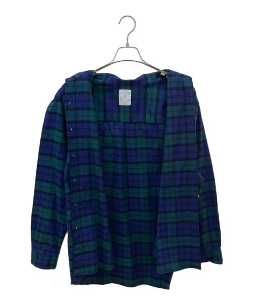 uniform experiment（ユニフォームエクスペリメント）uniform experiment (ユニフォームエクスペリメント) ネルチェックシャツ グリーン×ブルー サイズ:Sの古着・服飾アイテム