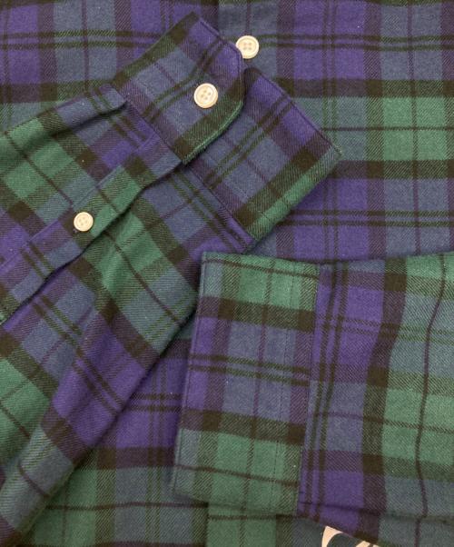 uniform experiment（ユニフォームエクスペリメント）uniform experiment (ユニフォームエクスペリメント) ネルチェックシャツ グリーン×ブルー サイズ:Sの古着・服飾アイテム