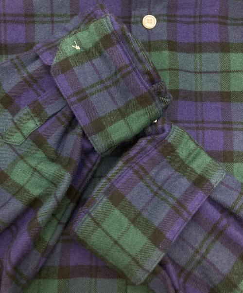 uniform experiment（ユニフォームエクスペリメント）uniform experiment (ユニフォームエクスペリメント) ネルチェックシャツ グリーン×ブルー サイズ:Sの古着・服飾アイテム