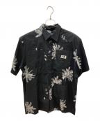 WIND AND SEAウィンダンシー）の古着「プリントシャツ」｜ブラック
