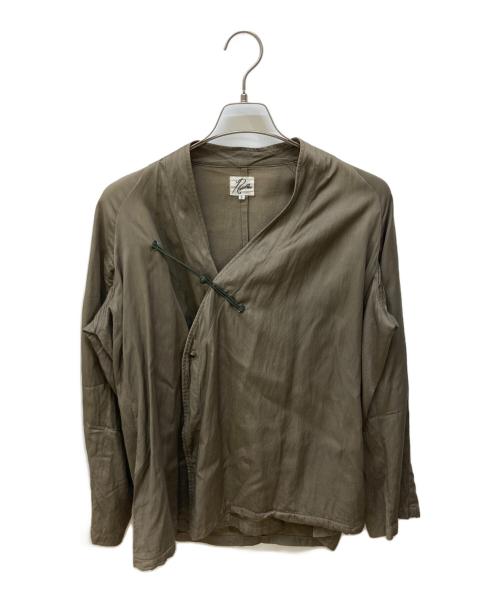 Needles（ニードルズ）Needles (ニードルズ) レーヨンコットンカーディガン ブラウン サイズ:Sの古着・服飾アイテム