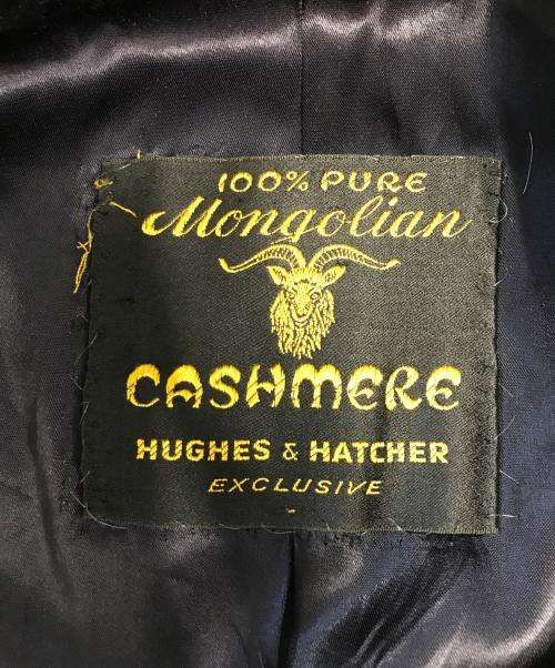 hughes&hatcher（ヒューズ&ハッチャー）hughes&hatcher (ヒューズ&ハッチャー) モンゴリアンカシミヤコート ブラック サイズ:表記なしの古着・服飾アイテム